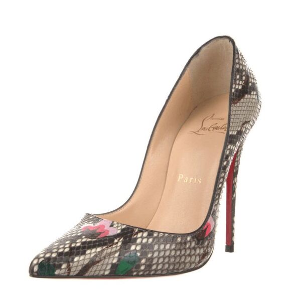 Christian Louboutin Python Snakeskin Animal Print Pumps Women's Size: US6 - Picture 1 of 6